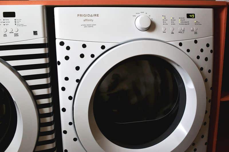 Decoración electrodoméstico lavadora vinilo adhesivo decorativo polka dots