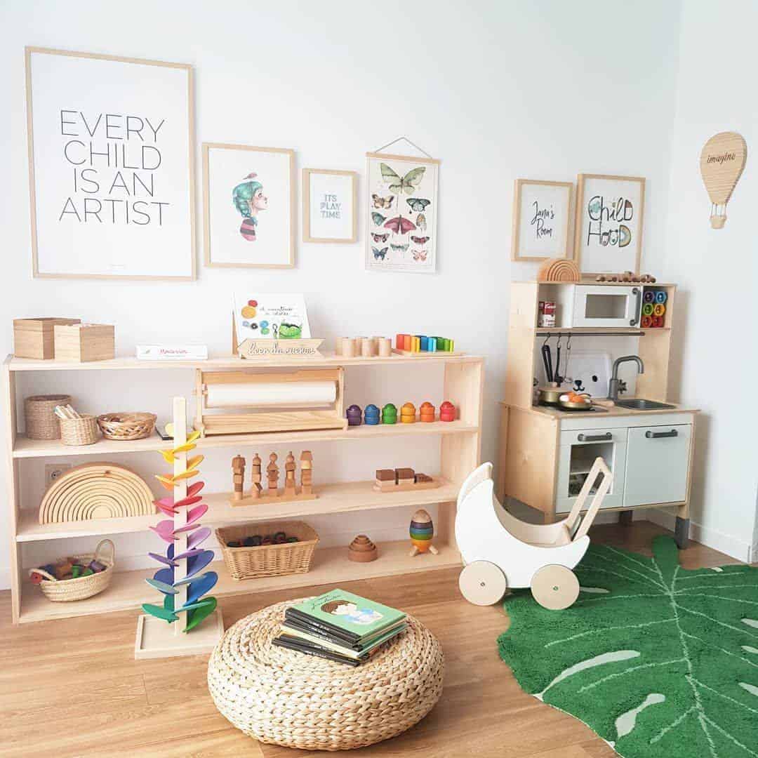 montessori decoracaion habitacion muebles niños infantil