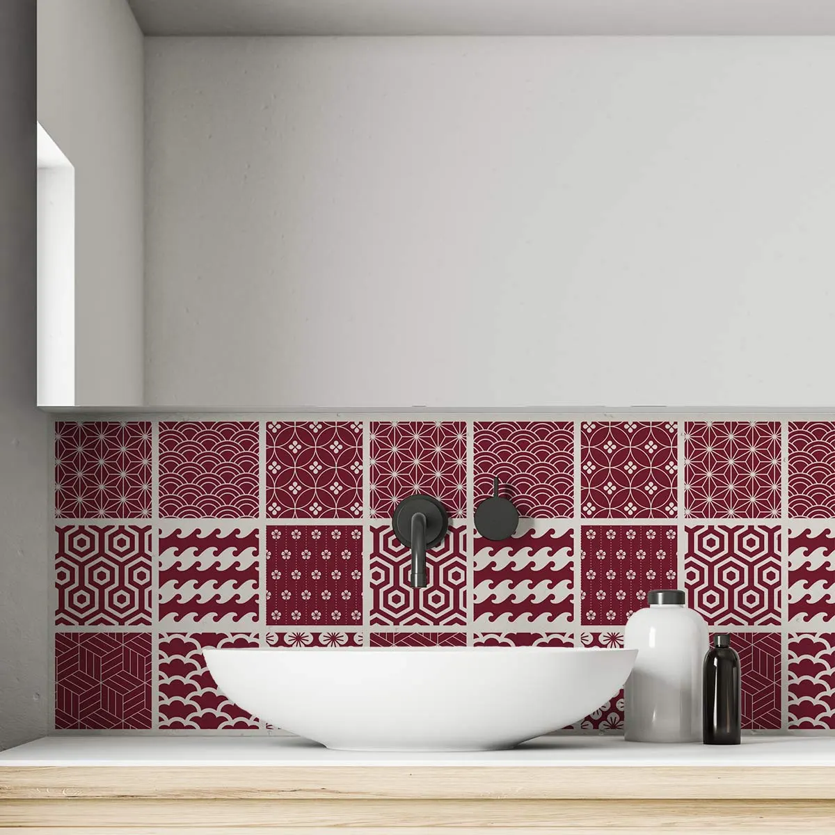 decoracion baños modernos azulejos adhesivos