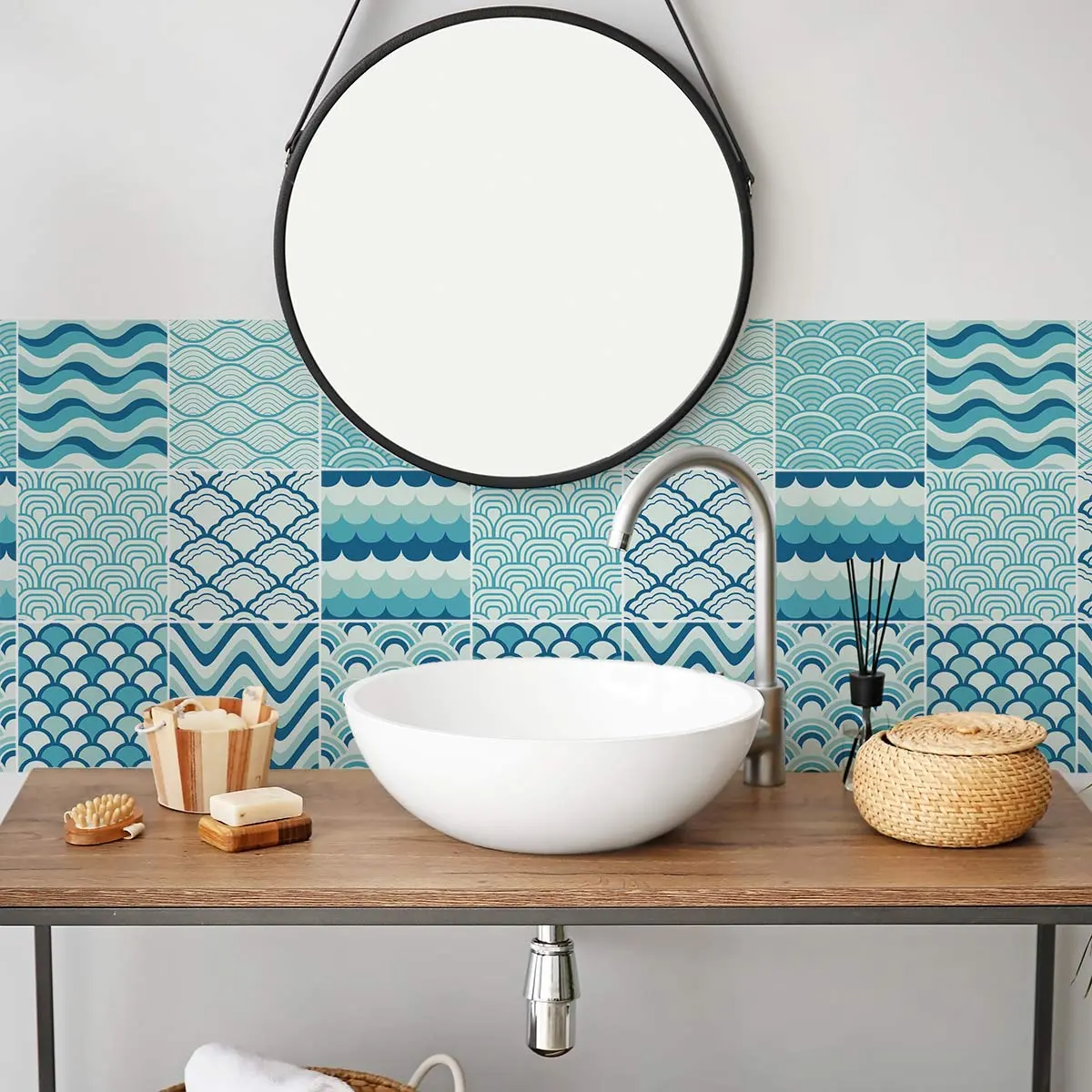decoracion baños modernos azulejos adhesivos colombia