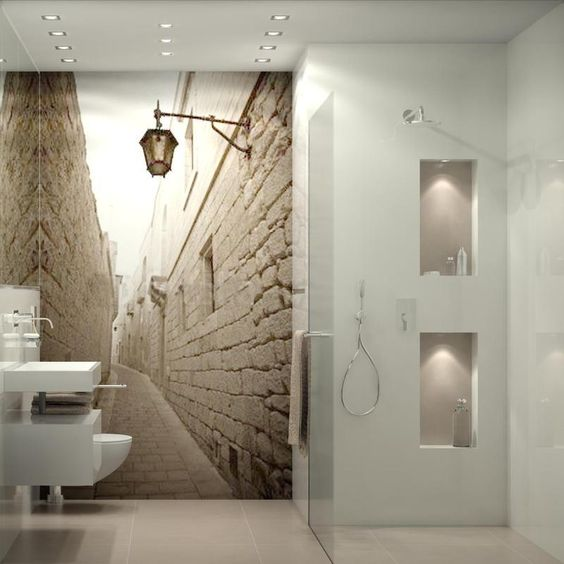 Fotomural vinilos decorativos baños  modernos