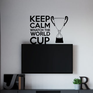 Vinilo Decorativo Keep Calm and Watch World Cup