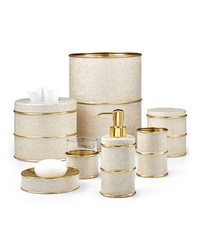 set de accesorios para baño acabado metalizado