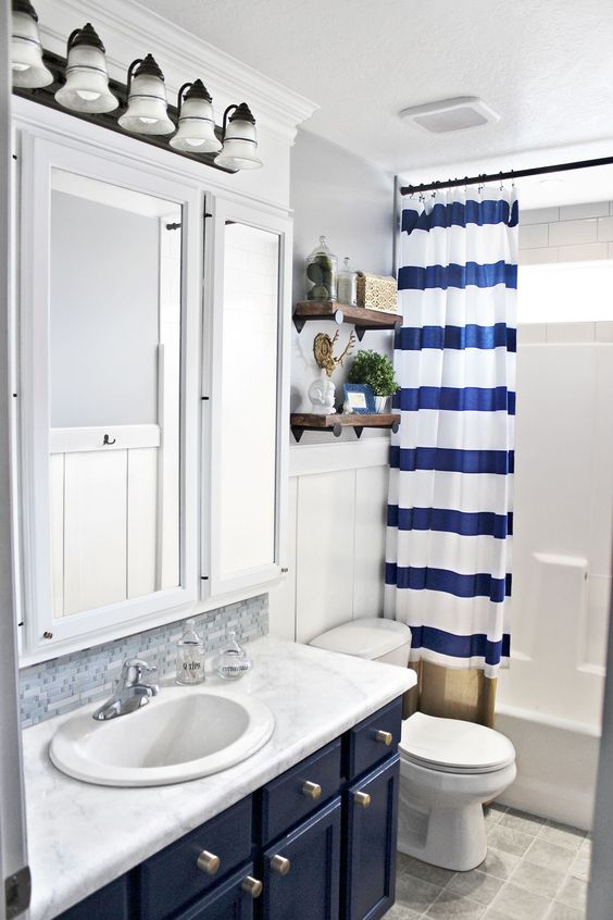 baños pequeños y modernos con ducha cortinas