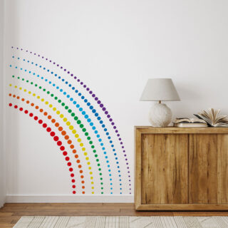 Sticket adhesivo de arcoiris para pared