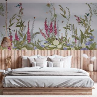 papel de colgadura con diseño floral ideal para la decoracion de paredes de cuartos