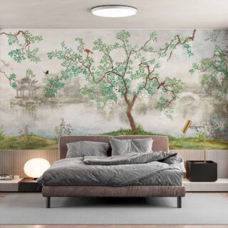 Papel tapiz panoramico oriental dormitorios papel de colgadura cuartos papel pintado adazio design