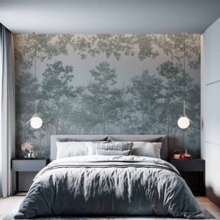 Papel tapiz panoramico floral bosque papel de colgadura habitaciones papel pintado adazio design