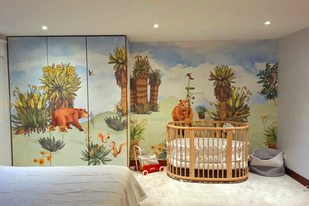 wallpaper infantil a personalizado para decoración de cuartos de niños