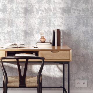 Papel tapiz con efecto de pared desgastada en tono gris cemento