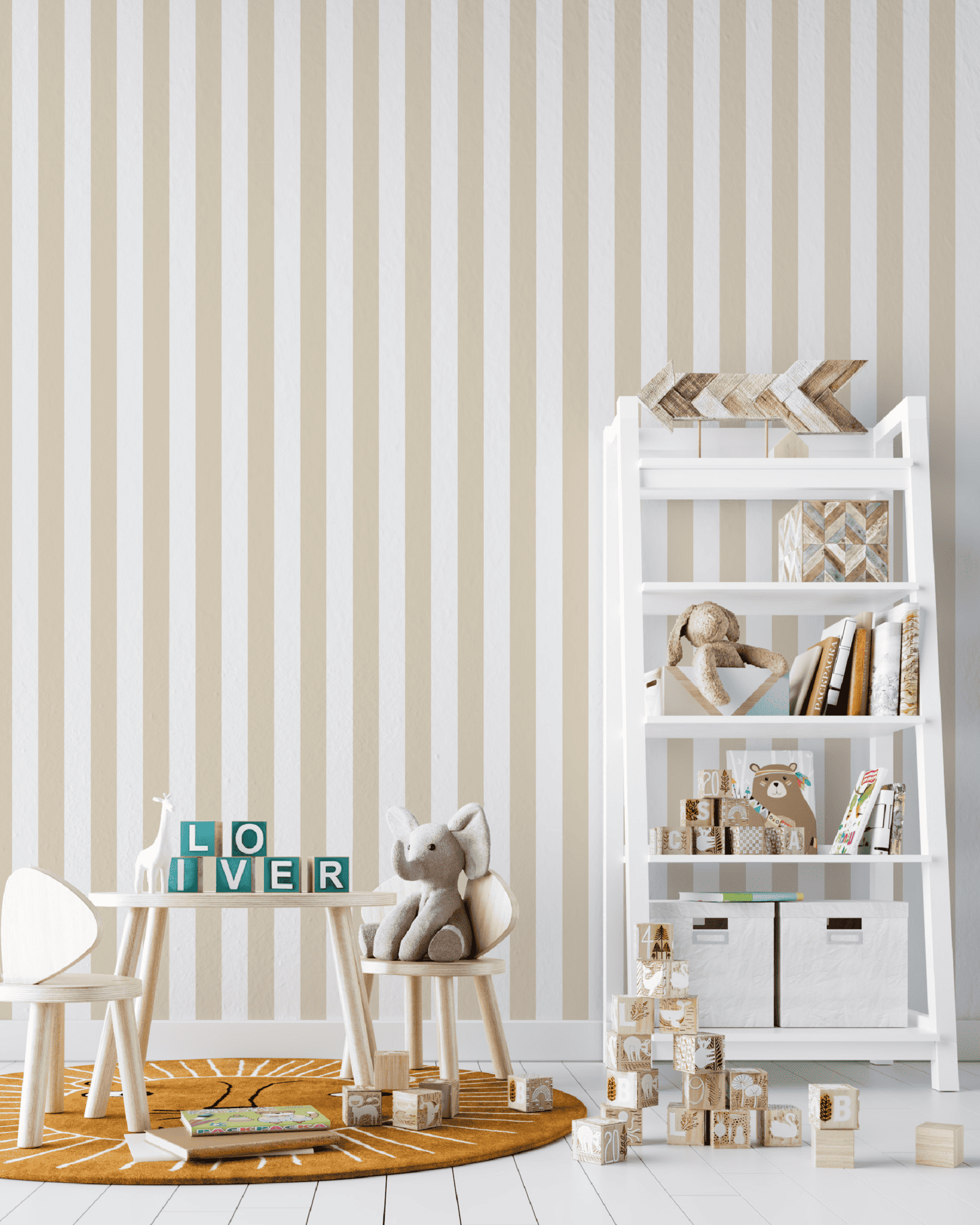 papel de colgadura lineal tipo rayas en la pared